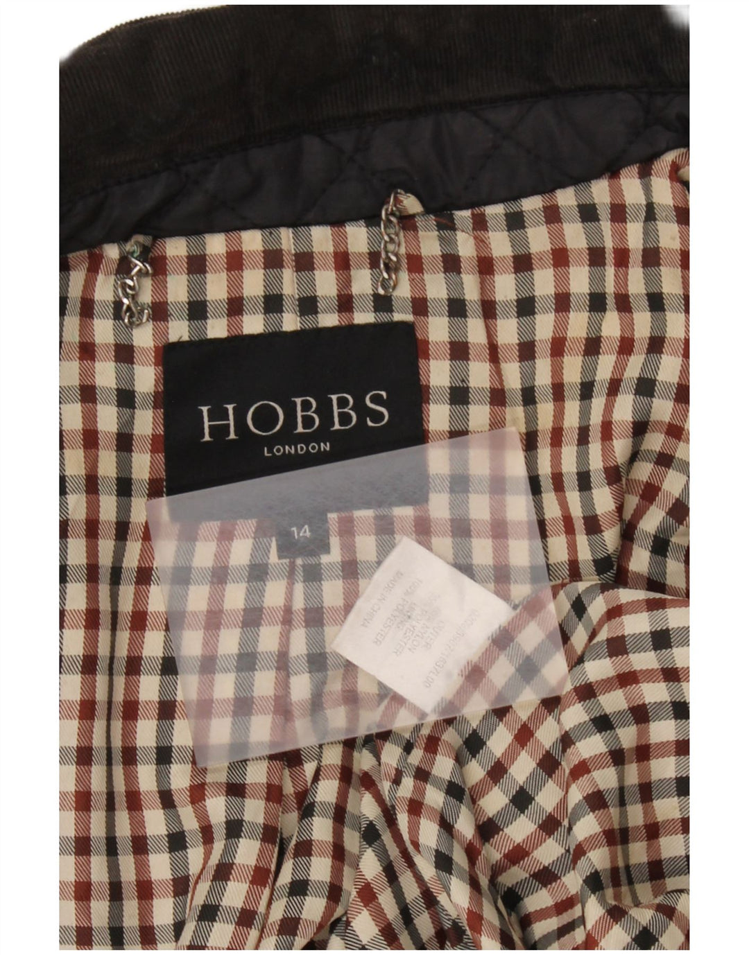 Hobbs Quiltet Quiltet jakke til kvinder UK 14 Medium Sort Nylon