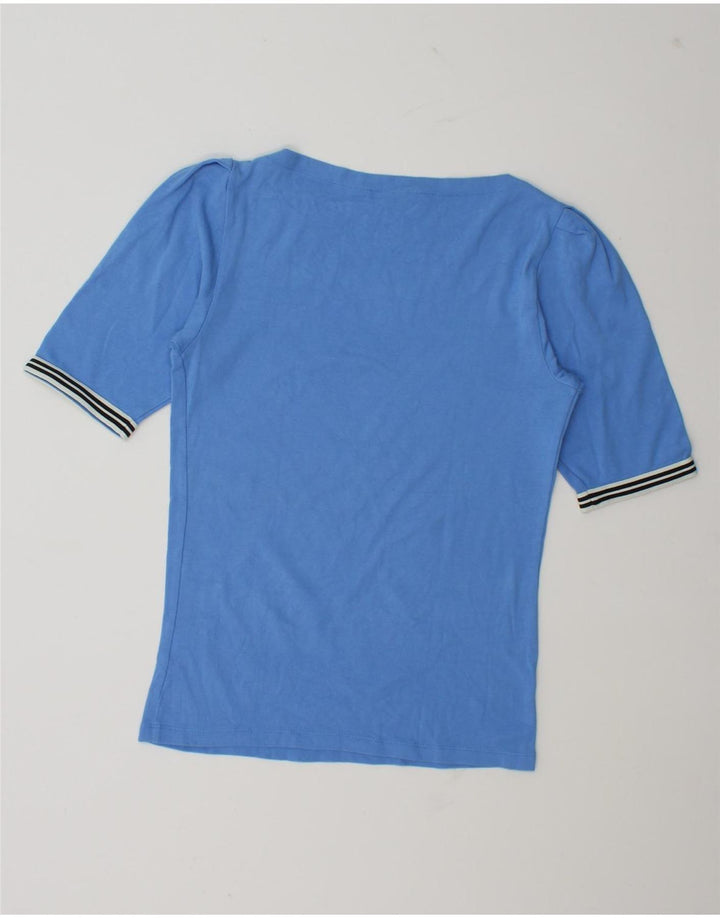 Ralph Lauren Dame T-Shirt Top UK 12 Medium Blue