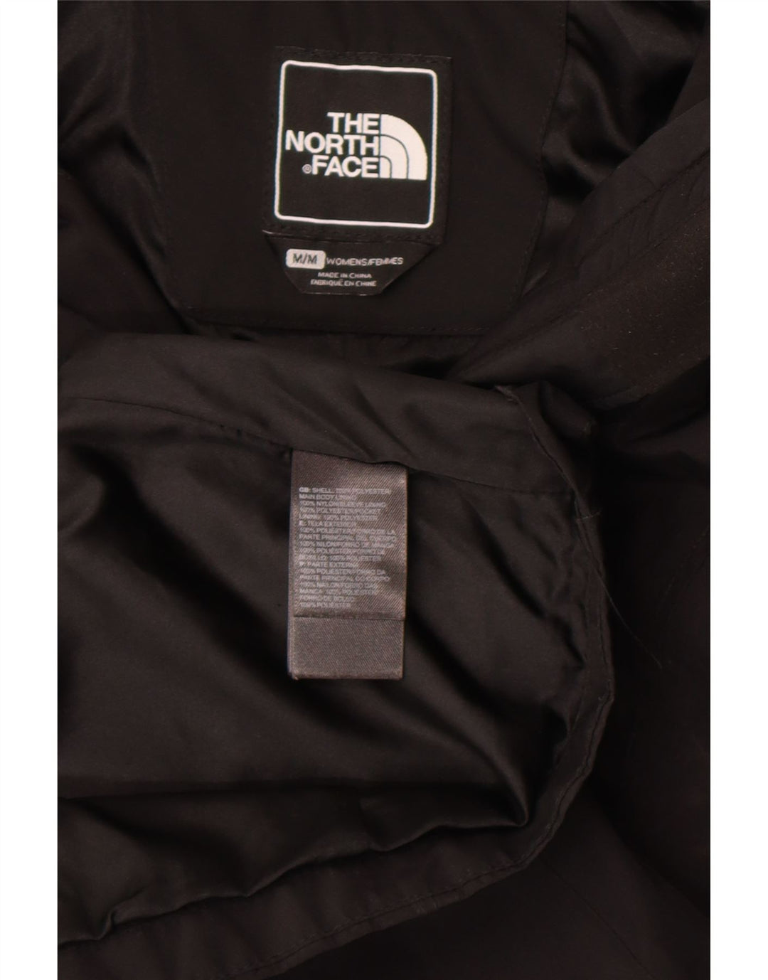 The North Face Regnfrakke med hætte til kvinder UK 14 Medium Sort Polyester