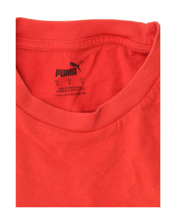 PUMA Mens Graphic T-Shirt Top Small Red Cotton Vintage Puma and Second-Hand Puma from Messina Hembry 