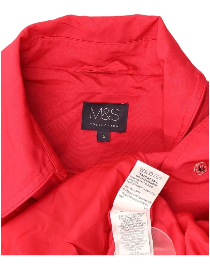 Marks & Spencer Trench Coat til kvinder UK 12 Medium Pink Polyester