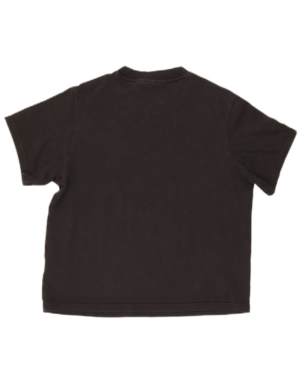 Adidas Dame Oversized T-Shirt Top UK 10 Small Black Bomuld