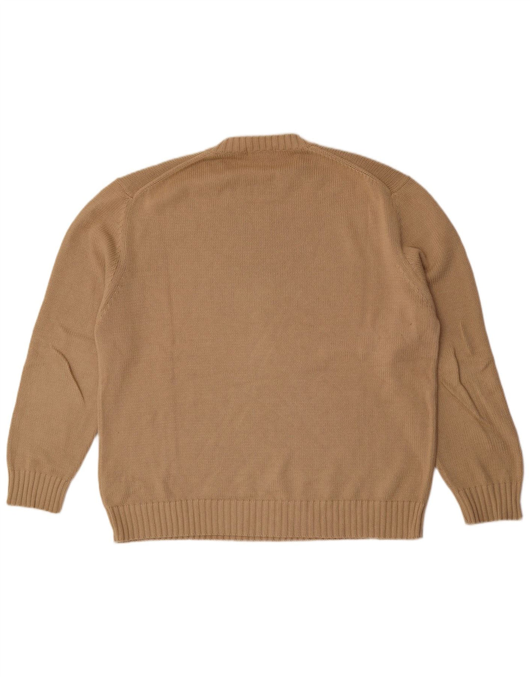 Zara Herre sweater med rund hals XL Beige bomuld