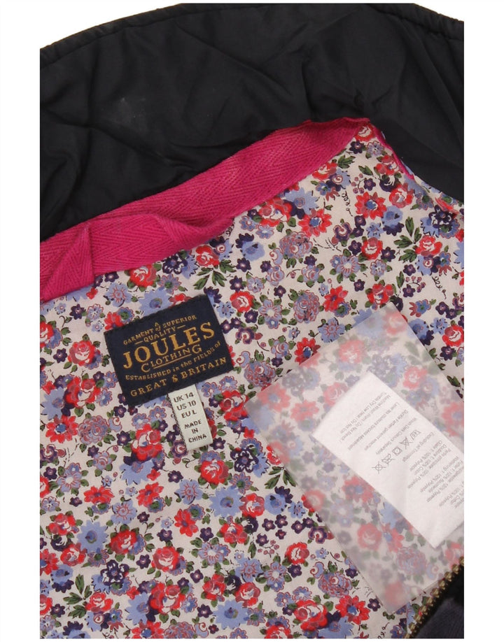 Joules Dame Quilted Gilet UK 14 Large Navy Blue Polyester
