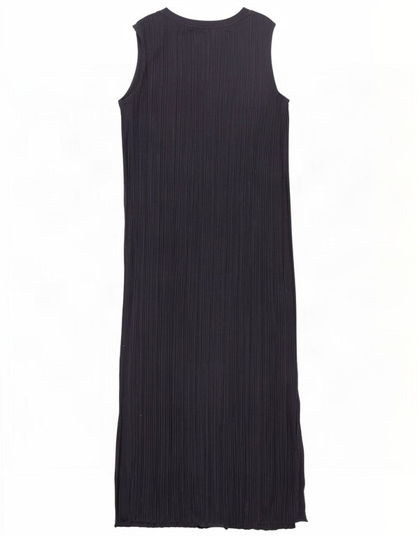 Marks & Spencer Womens Sleeveless Maxi Dress UK 12 Medium Navy Blue