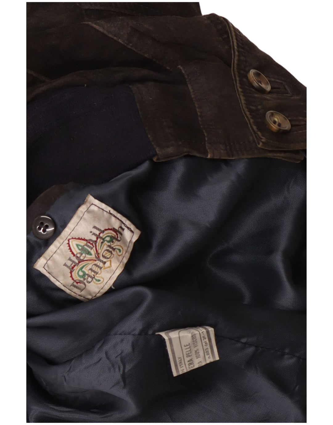 Vintage herre ruskind bomberjakke UK 42 XL grå læder