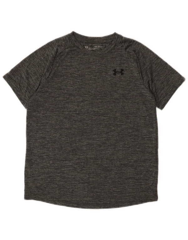 Under Armour Boys T-Shirt Top 11-12 år Large Grå Flecked Polyester