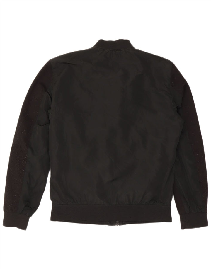 Zara Herre Bomber Jacket UK 40 Large Black Polyester