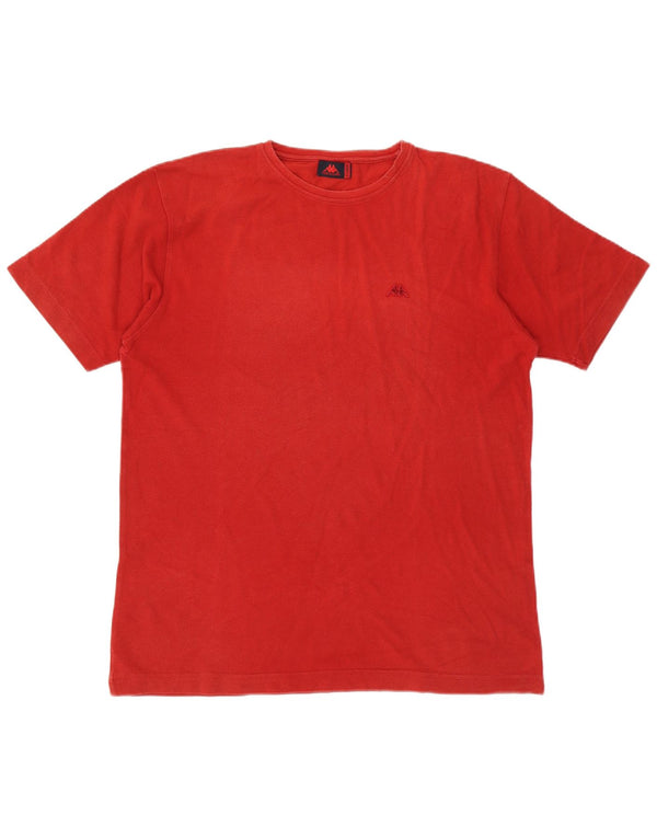 Kappa Herre T-Shirt Top XL Rød Bomuld