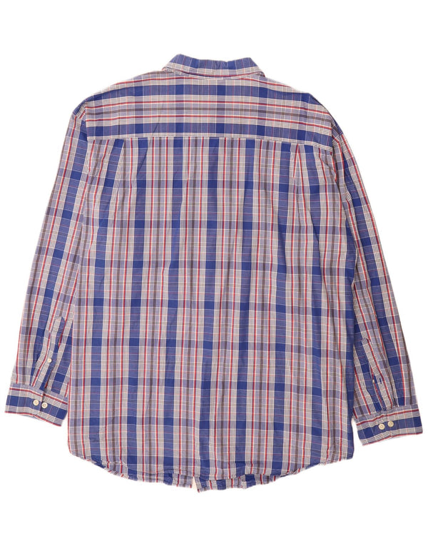 Izod herreskjorte 4XL blå ternet bomuld