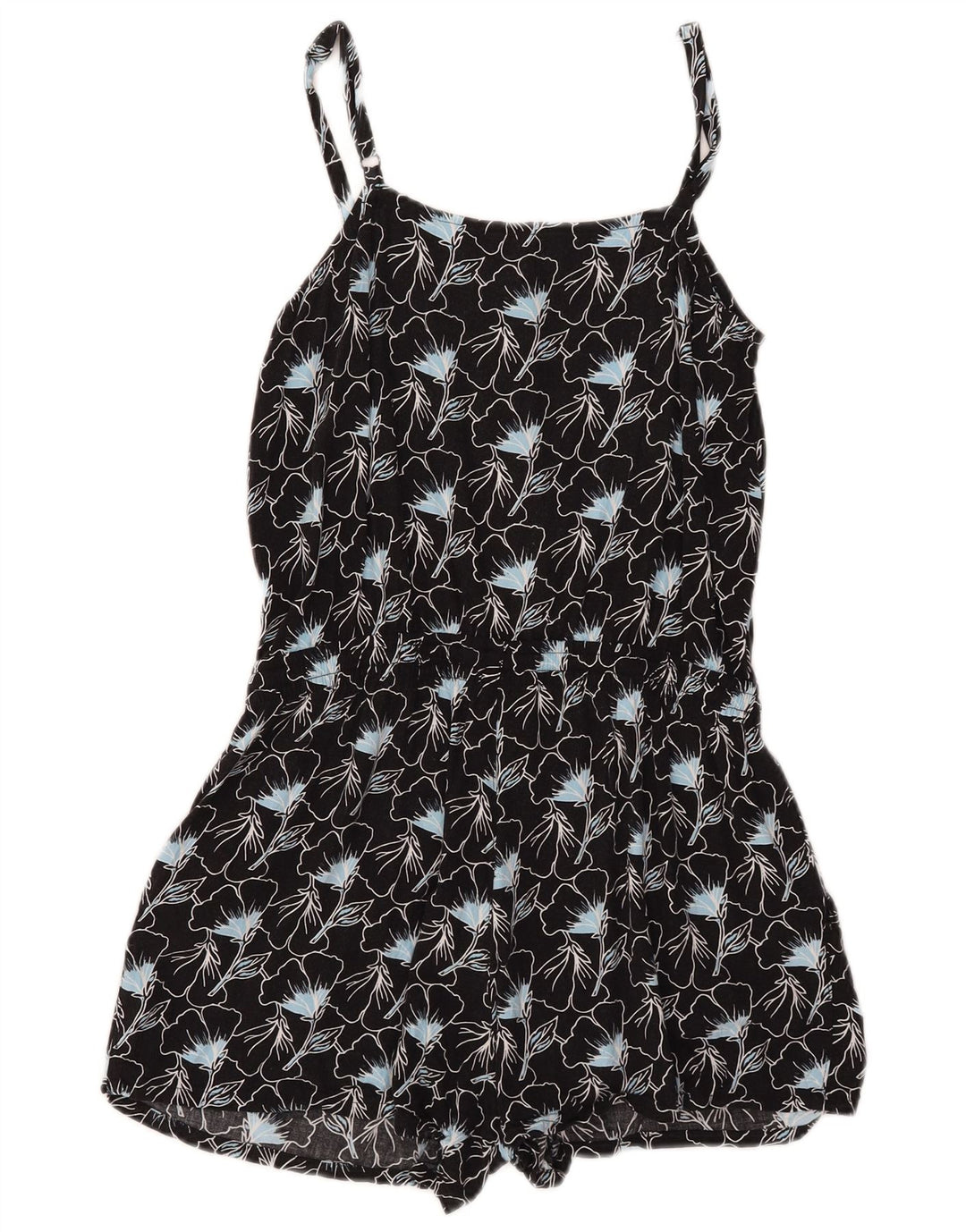 Levi's Dame Ærmeløs Playsuit UK 10 Small Black Floral Viscose
