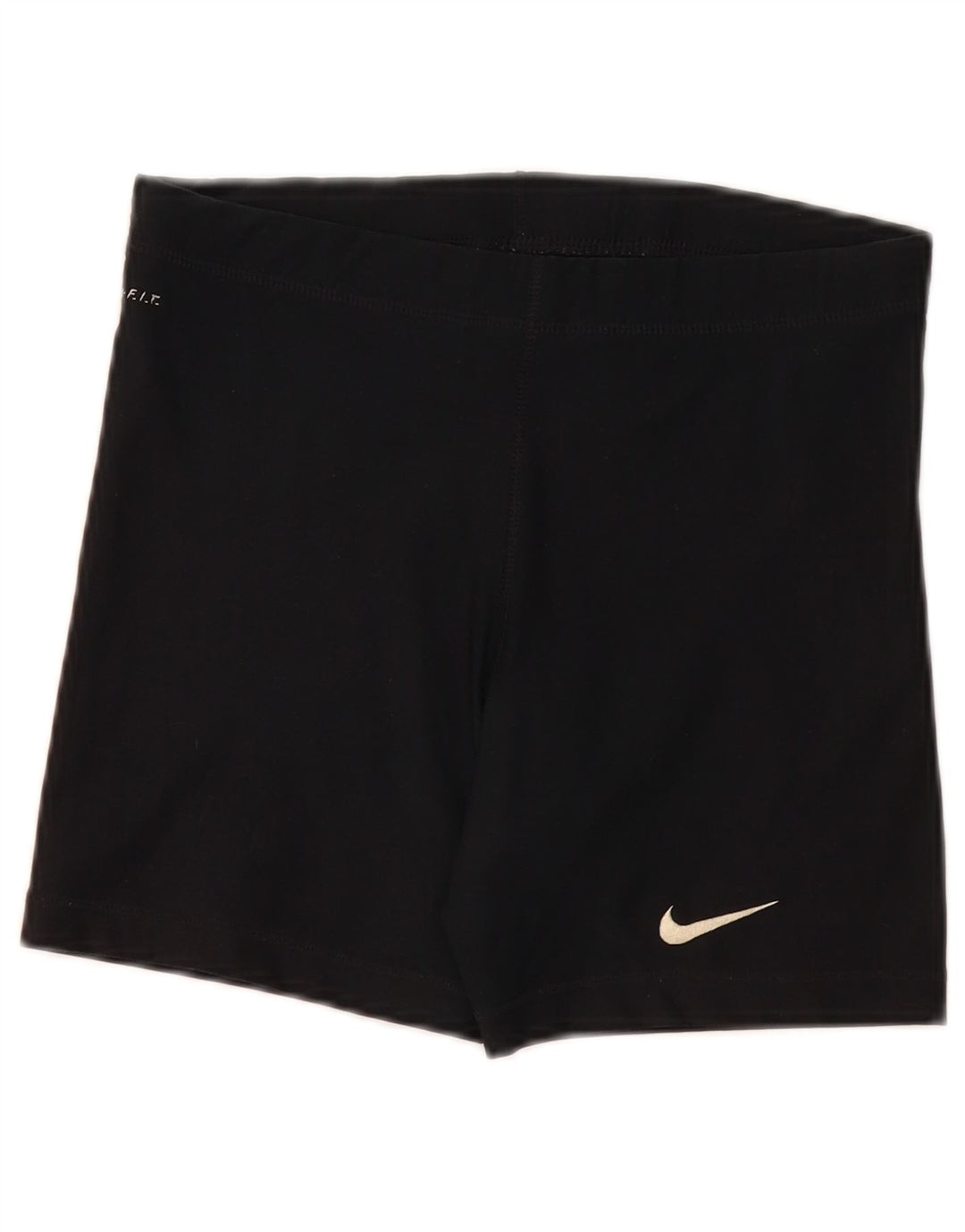 Nike Dri Fit grafiske sportsshorts til kvinder US 4/6 Small Black Polyester