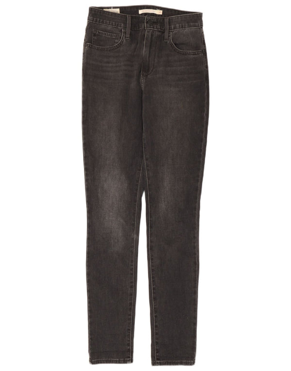 Levi's Womens 721 High Rise Skinny Jeans W27 L30 Grey Cotton