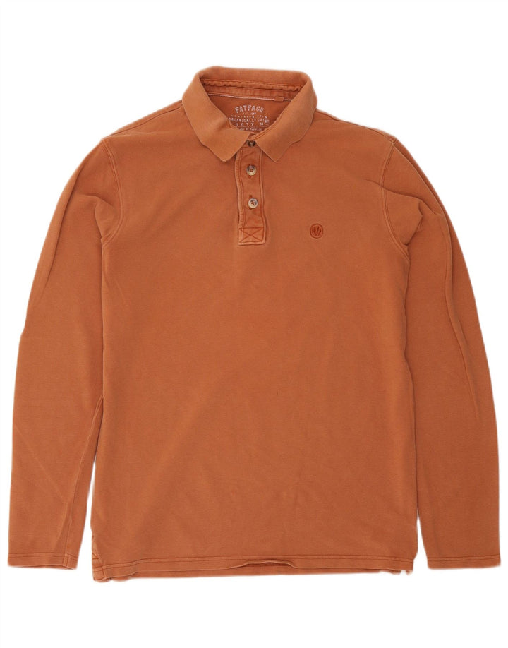 Fedt ansigt herre langærmet poloshirt lille brun