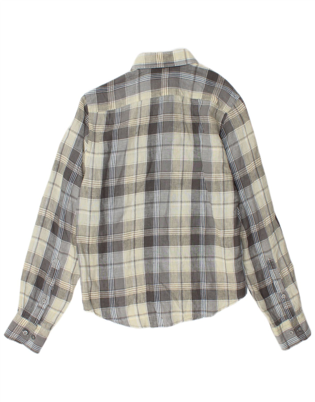 MARLBORO CLASSICS Slim Fit skjorte til mænd Lille flerfarvet ternet linned