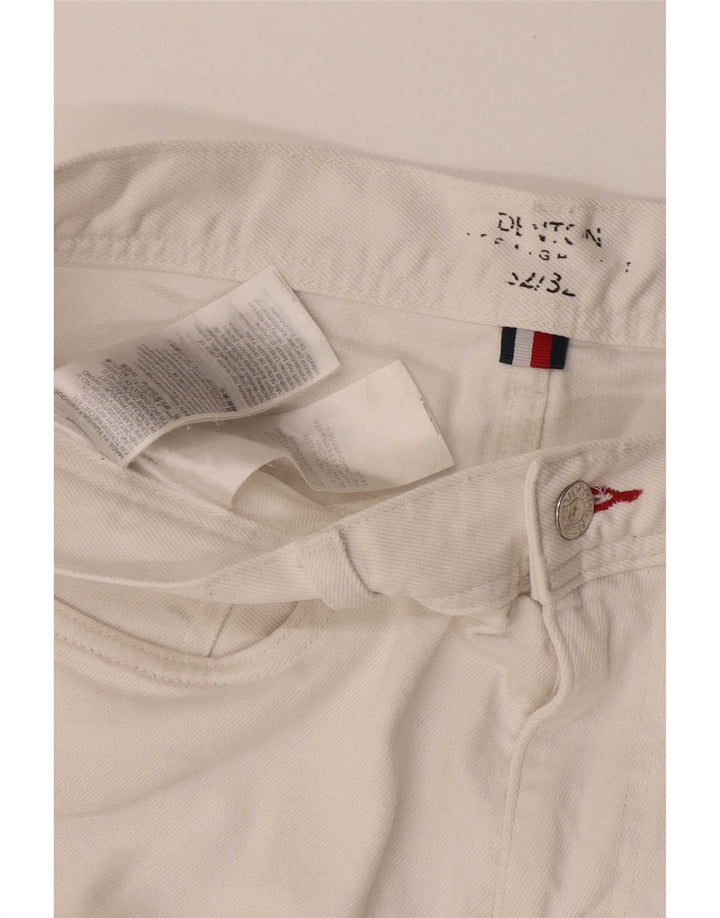 Tommy Hilfiger Herre Denton Slim Jeans W32 L32 Hvid Bomuld