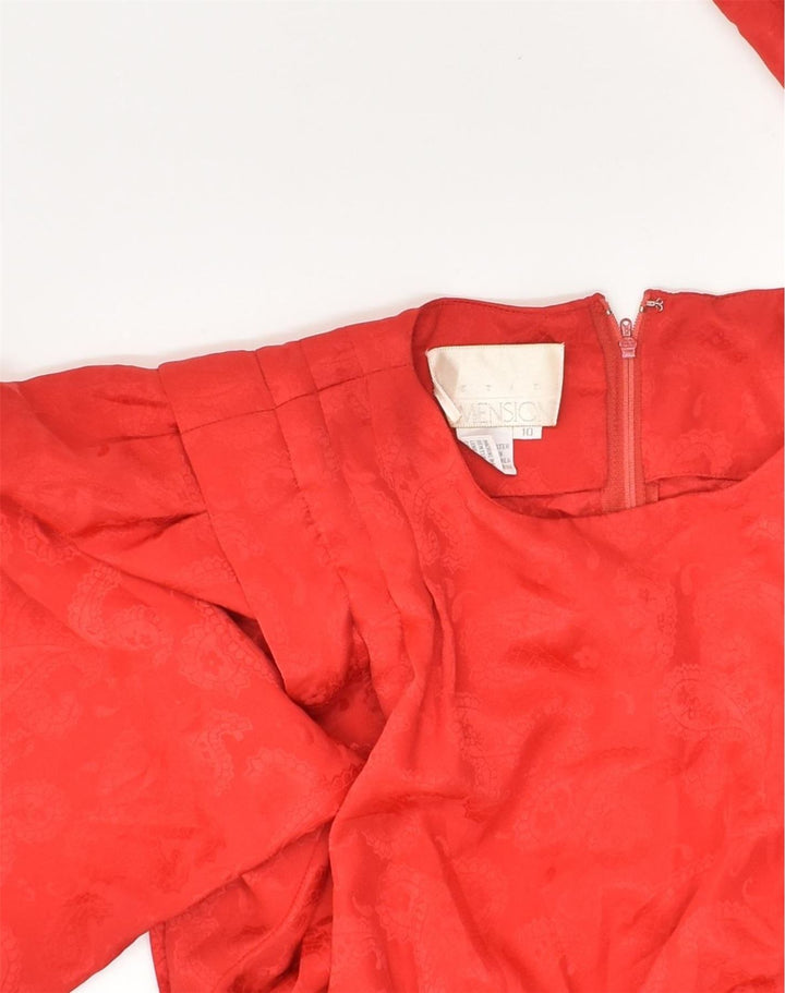 VINTAGE Womens Sheath Dress UK 10 Small Red Polyester | Vintage Vintage | Thrift | Second-Hand Vintage | Used Clothing | Messina Hembry 