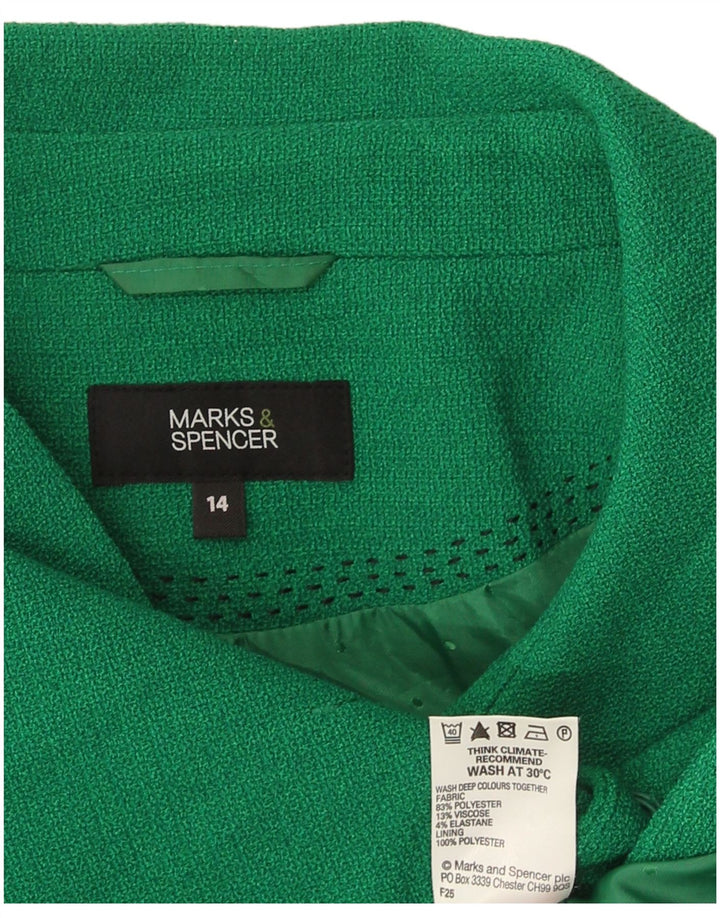 Marks & Spencer Bomberjakke til kvinder UK 14 Medium Green Polyester