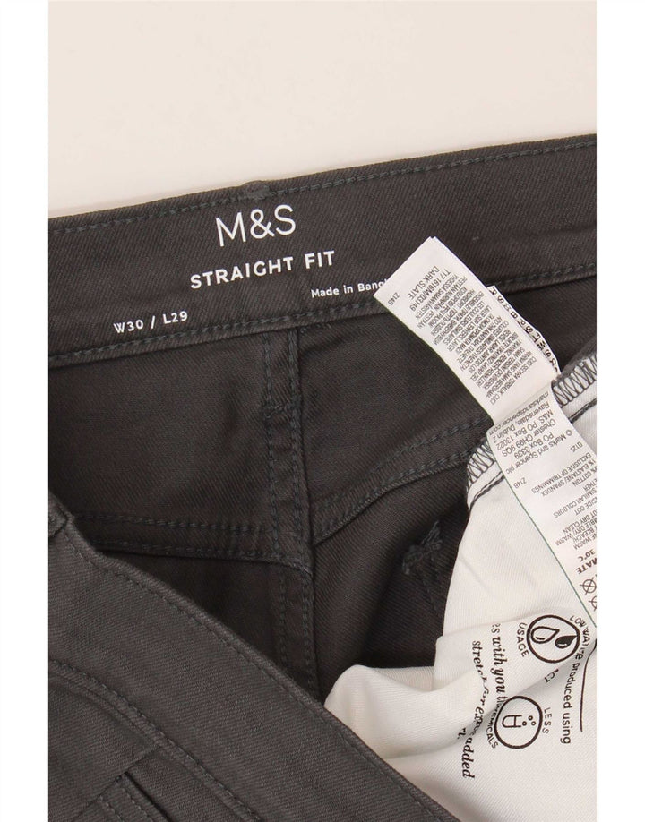 Marks & Spencer Straight Jeans til kvinder W30 L29 Grå Bomuld