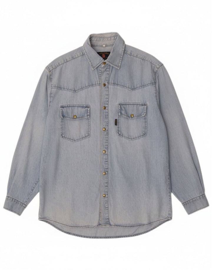 Armata Di Mare Herre Denim Shirt Medium Blue Bomuld