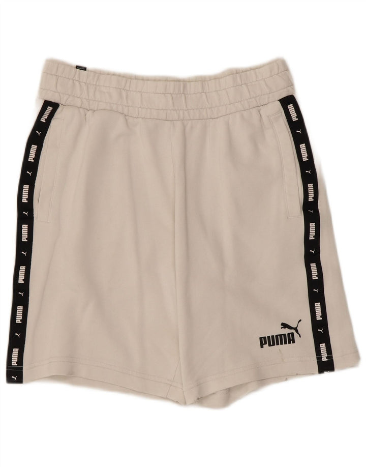 Puma Herre grafiske sportsshorts store hvide bomuld
