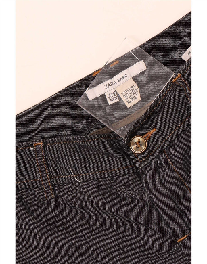 Zara Bermuda Chino Shorts til kvinder EU 40 Medium W30 Sort Bomuld