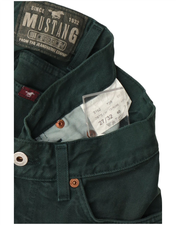 Mustang Straight Jeans til mænd W27 L32 Grøn bomuld