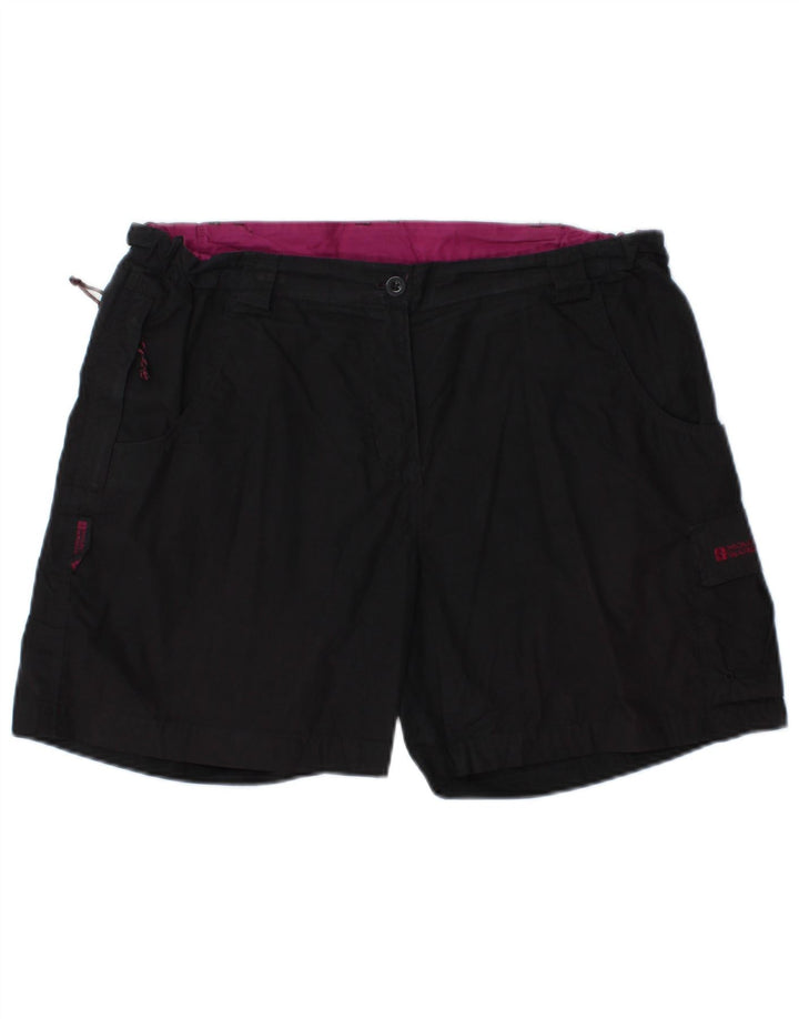 MOUNTAIN WAREHOUSE Dame Cargo Shorts UK 14 Large W32 Black Polyester