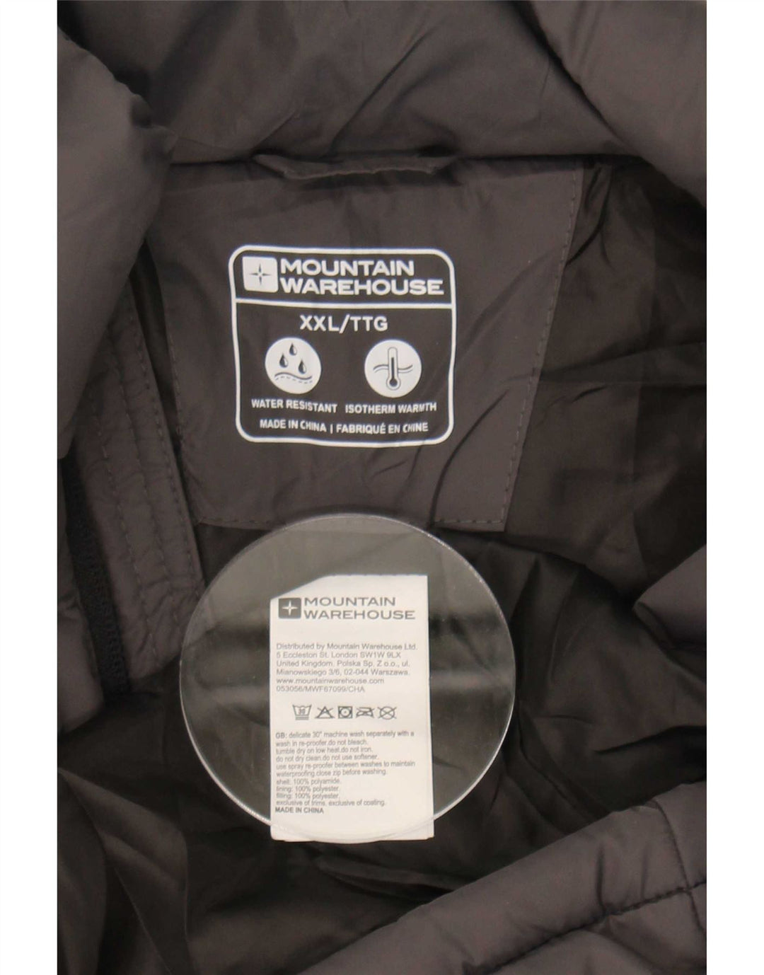 Mountain Warehouse Herre Polstret Gilet UK 44 2XL Grå Polyamid