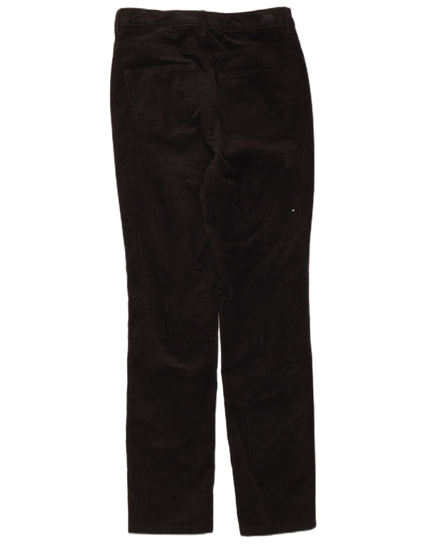 Marks & Spencer lige fløjlsbukser til kvinder UK 10 Small W28 L28 Black