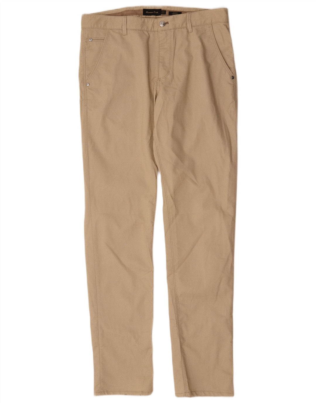 Massimo Dutti Herre Chinobukser EU 42 Large W32 L34 Beige Plettet