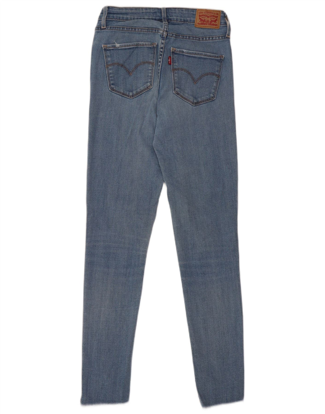Levi's Dame 721 Skinny Jeans med høj talje W27 L32 blå bomuld