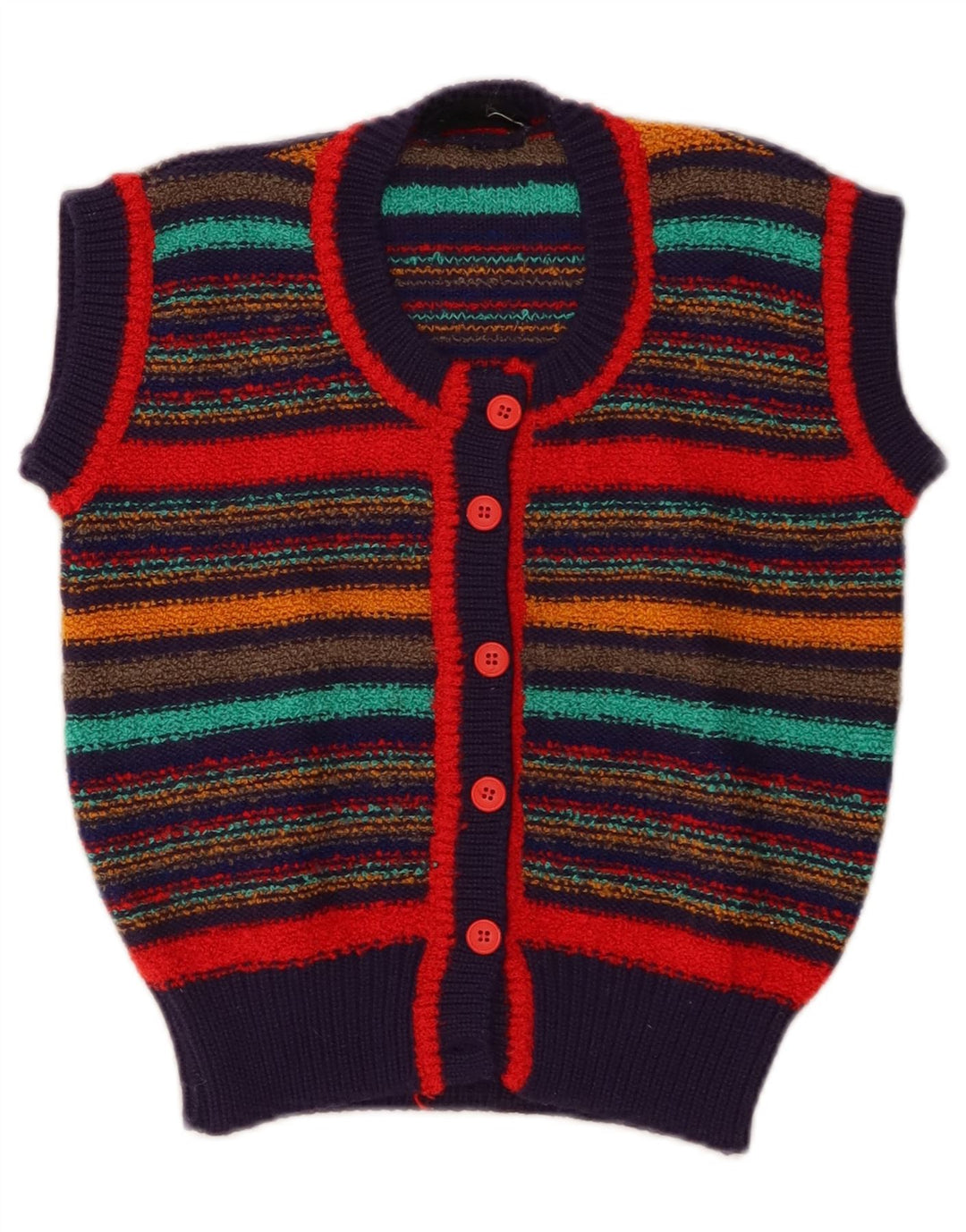 Brian Scott Dame Crop Cardigan Sweater EU 38 Medium Flerfarvet Stribet