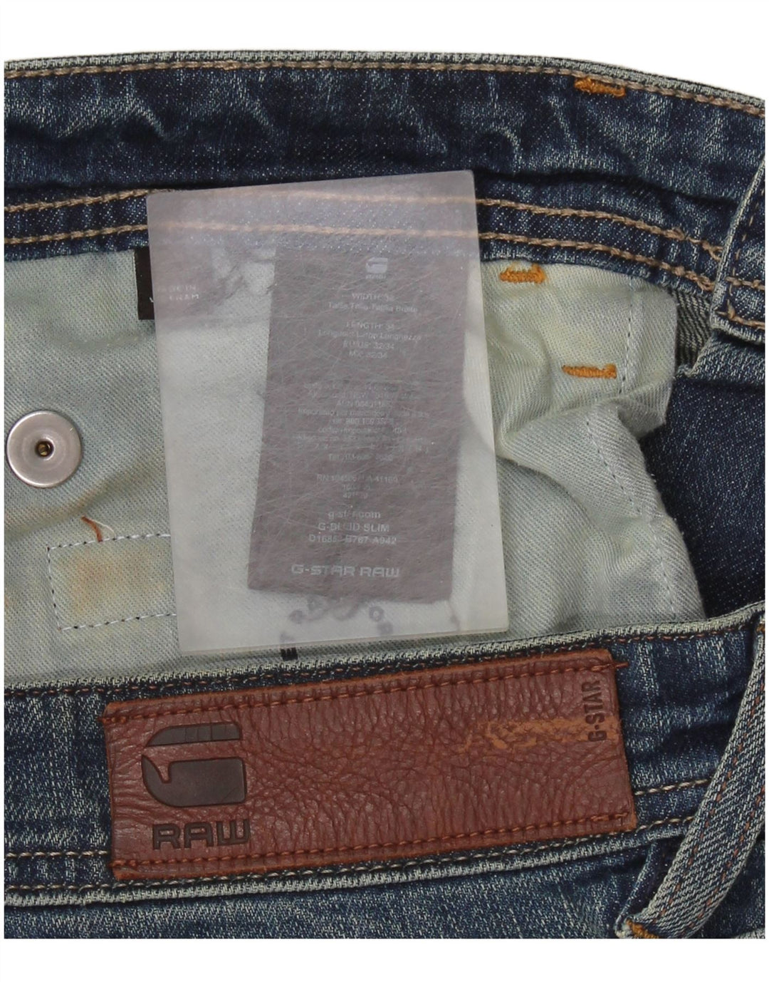 G-STAR Slim Jeans til mænd W32 L34 blå bomuld