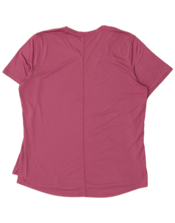 NIKE Dame Dri Fit Grafisk T-Shirt Top UK 18 XL Pink