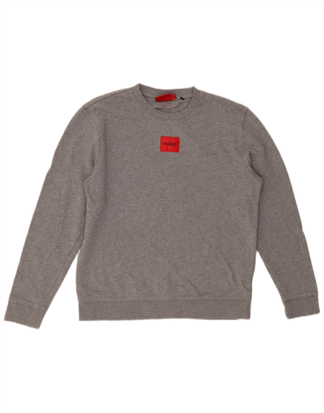 HUGO BOSS Sweatshirt-trøje til kvinder UK 14 Medium Grey Flecked Bomuld