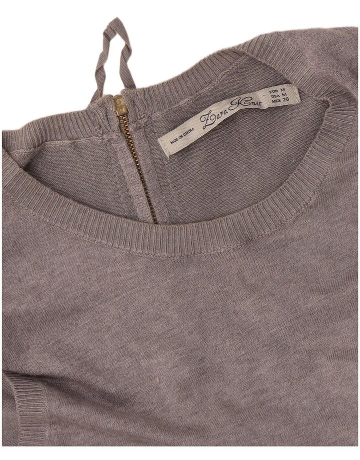 Zara Dame Sleeveless Jumper Dress UK 12 Medium Grey