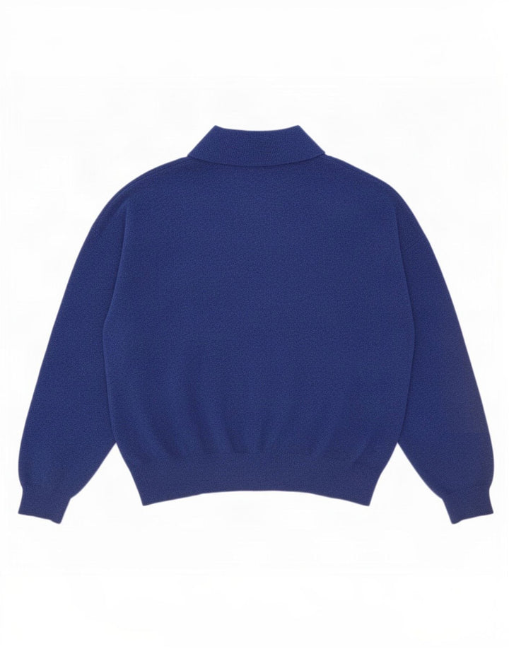 Marks & Spencer Herre Polo Neck Jumper Sweater XL Blå Polyester