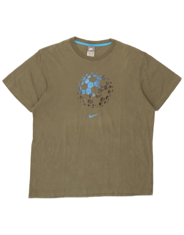Nike Grafisk T-shirt top til mænd UK 42/44 Large Green