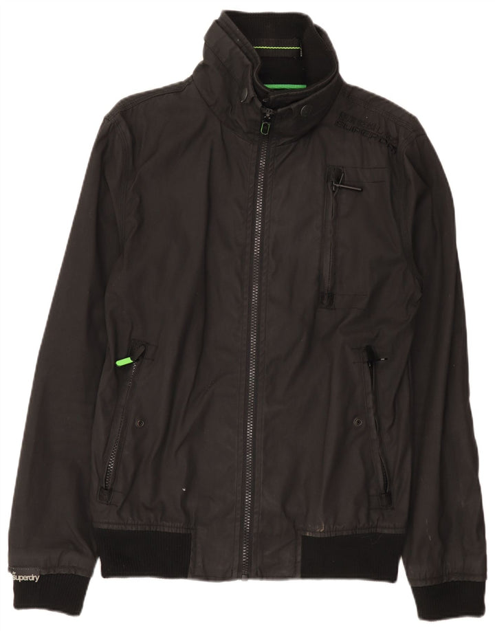 Superdry Bomber Jacket UK 38 Medium Sort Bomuld