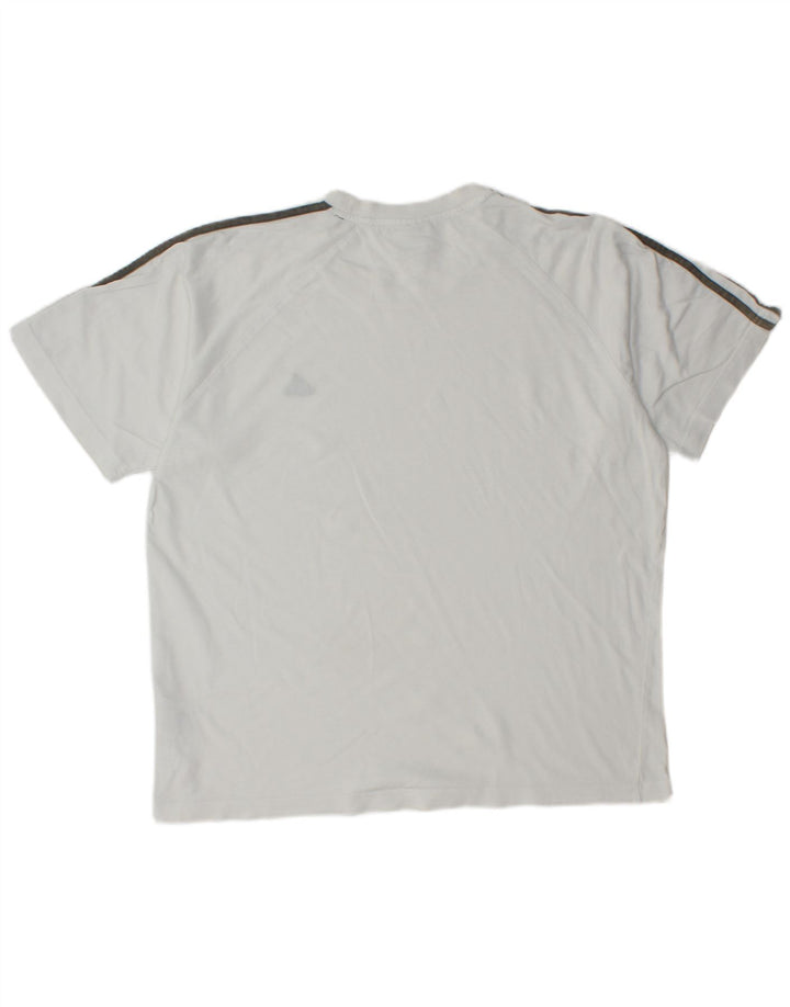 ADIDAS Herre T-Shirt Top Stor Hvid Bomuld