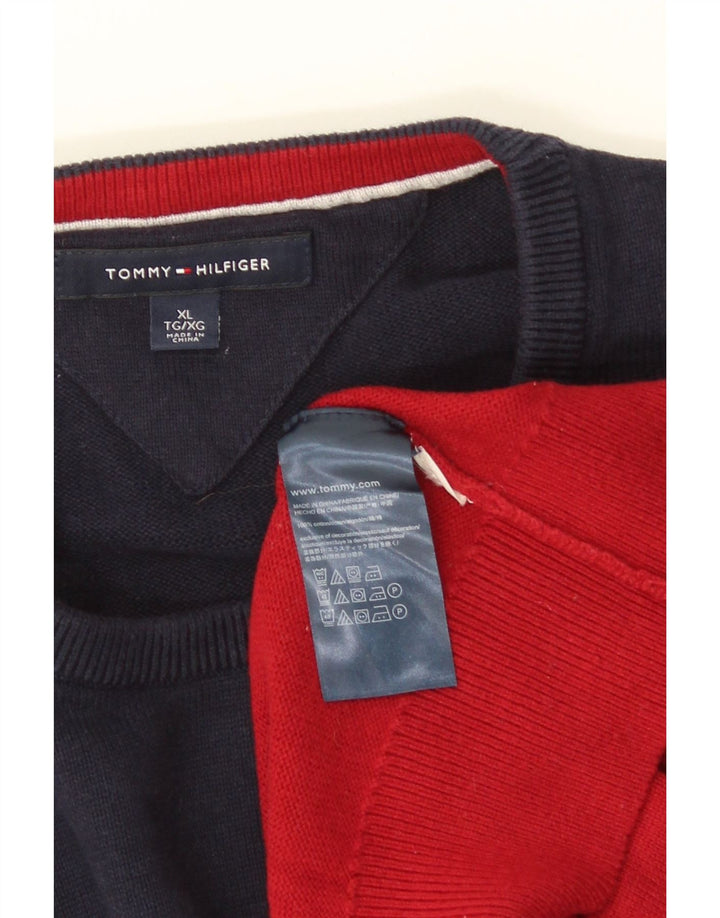 TOMMY HILFIGER Herre sweater med rund hals XL Multifarvet Colourblock