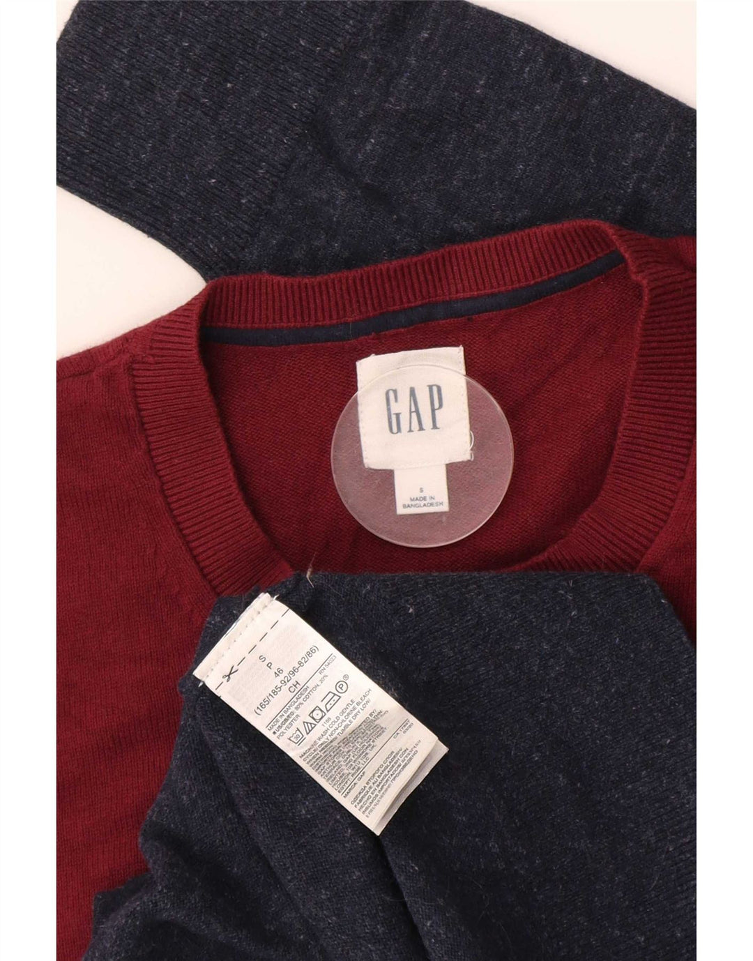 Gap Herre Crew Neck Jumper Sweater Lille flerfarvet Colourblock Bomuld