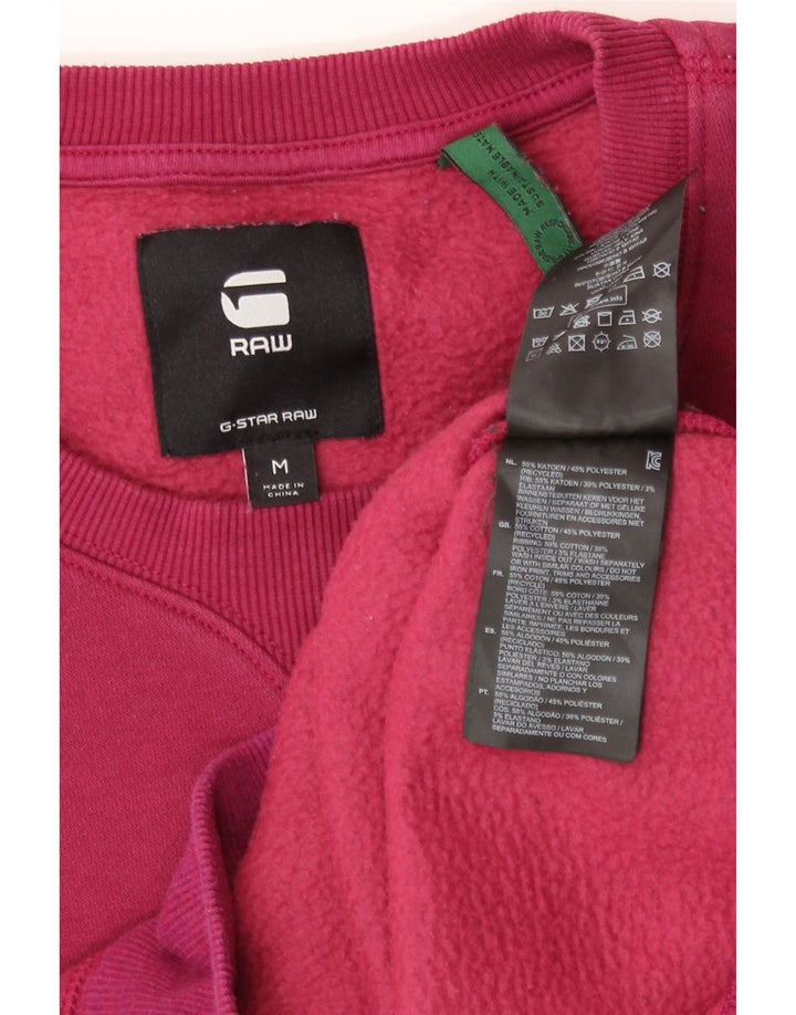 G-Star Dame Sweatshirt Jumper UK 14 Medium Bourgogne Bomuld