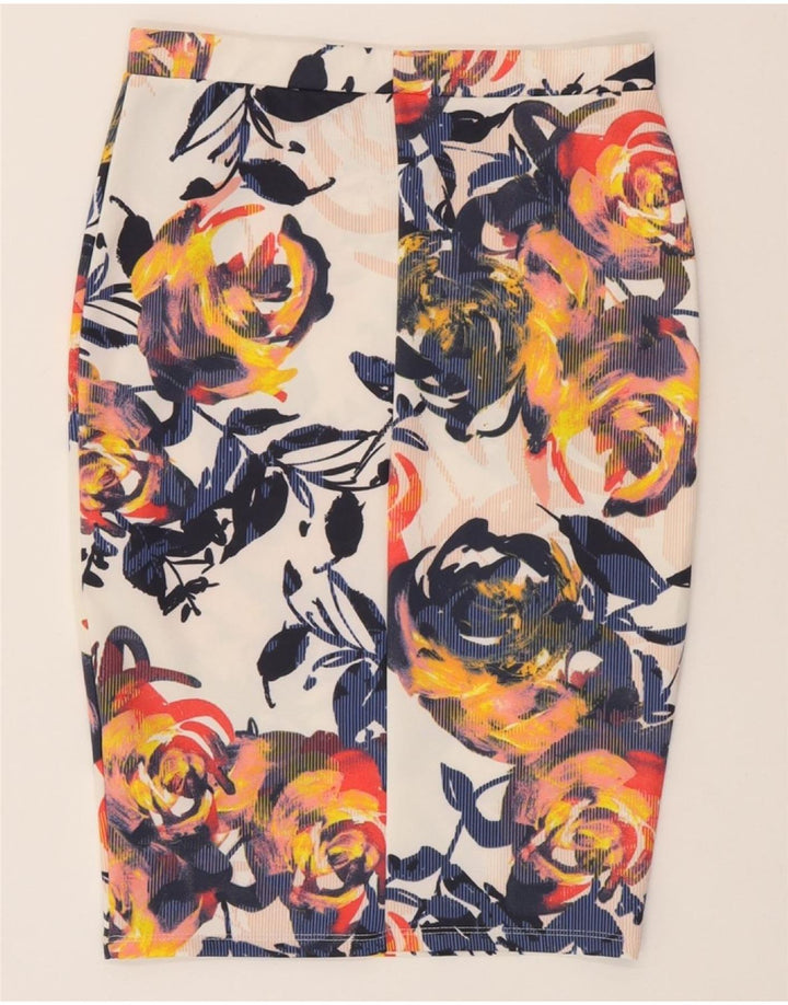 WAREHOUSE Womens Pencil Skirt UK 10 Small W28  Multicoloured Floral Vintage Warehouse and Second-Hand Warehouse from Messina Hembry 