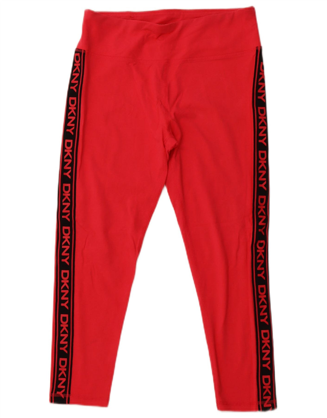 DKNY Womens Grafiske Capri Leggings UK 16 Large Pink Colourblock Bomuld