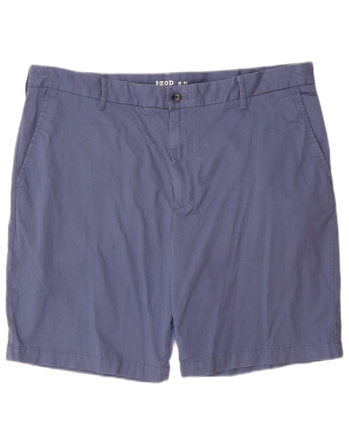IZOD Herre Salt Water Chino Shorts W38 XL Blå Bomuld
