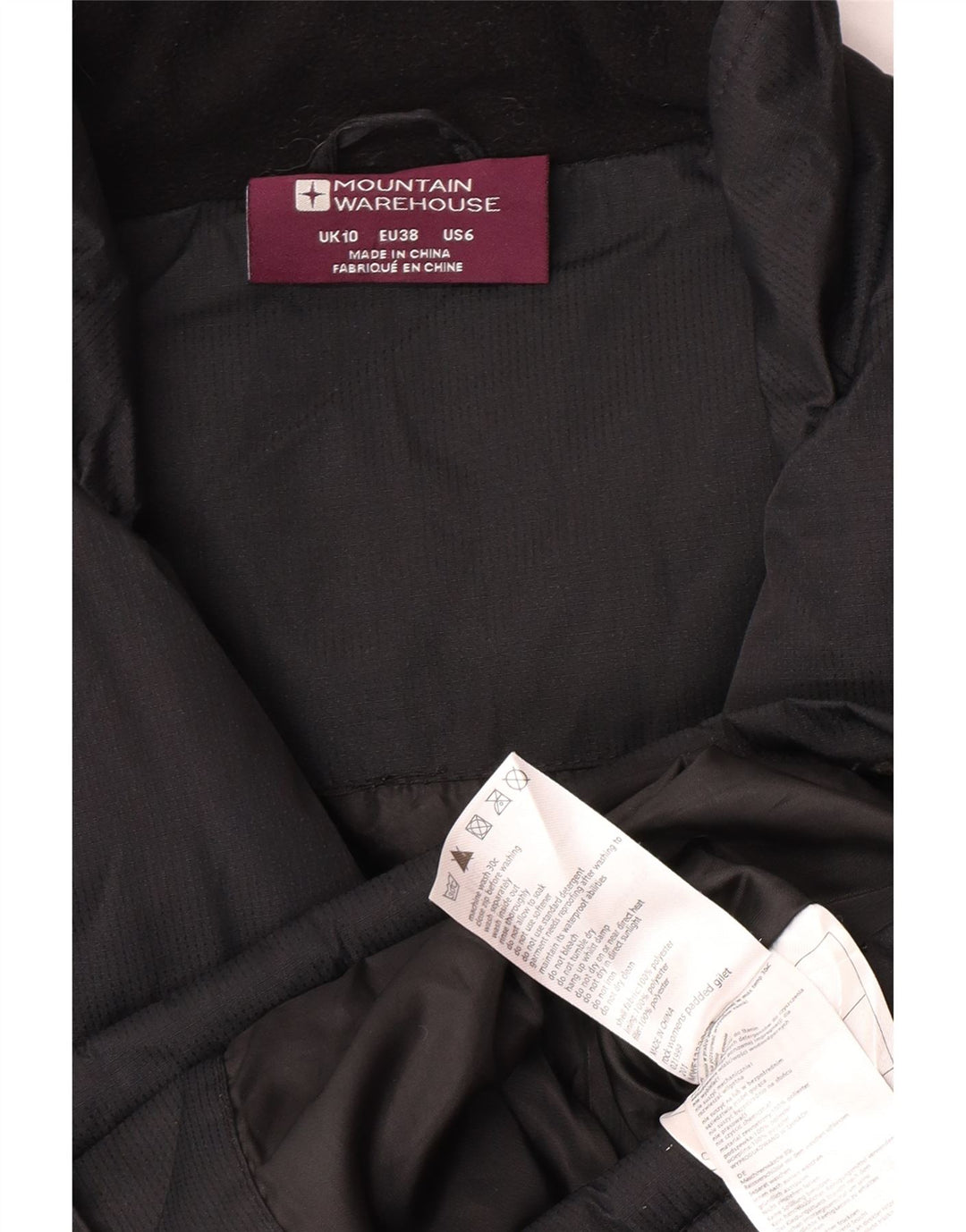 Mountain Warehouse Dame Oversized Polstret Gilet UK 10 Small Black