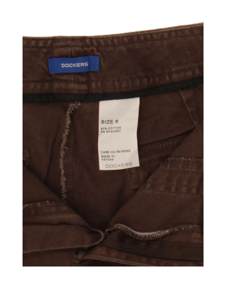 DOCKERS Womens Bermuda Shorts US 6 Medium W28  Brown Cotton Vintage Dockers and Second-Hand Dockers from Messina Hembry 