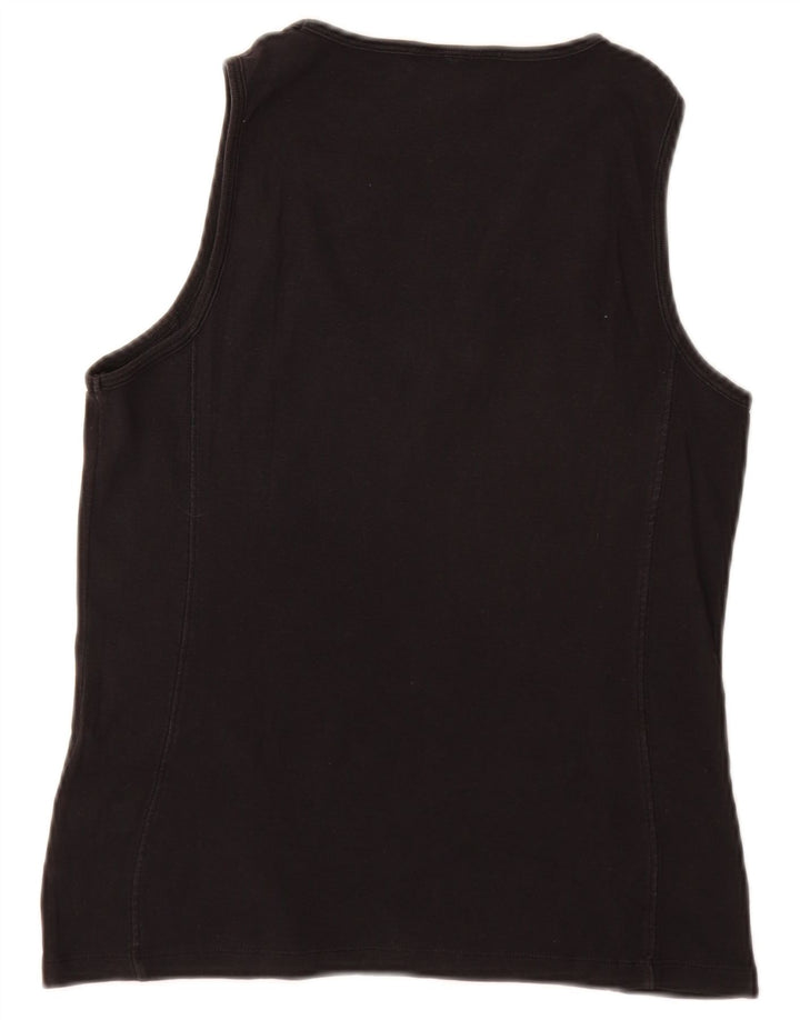 Champion Womens Heritage Fit Vest Top UK 14 Large Black Bomuld